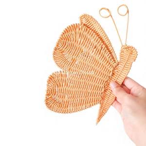 Decoración de Pared de Mariposas Naturales Hechas a Mano, Tejidas y Colgantes para Cuarto de Bebé, Decoración del Hogar Ecológica y Suave de Vietnam - Product Image 2