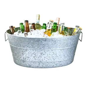 High Quality Aluminum Wine Cooler With Galvanized Champagne Chiller <b>Beer</b> Ice <b>Bucket</b> and Wine Tubs for Bar and Night Clubs - Product Image 1