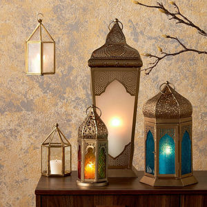 Latest Hot Selling Ramadan Home Decoration Gold Colorful Classic Metal/Glass Handmade Durable <b>Candle</b> <b>Holder</b> <b>Lanterns</b> for - Product Image 3
