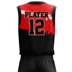 Vêtements de sport à col en V pour hommes, ensemble d'uniformes de basket-ball Offre Spéciale, meilleure qualité d'usine, nouveau design imprimé pour la saison estivale - Product Image 5