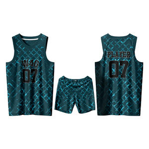 Ensemble de maillot de basket-ball réversible sans manches personnalisé pour homme, imprimé par transfert thermique, 100% polyester, évacuation de l'humidité, séchage rapide, faible MOQ - Product Image 6