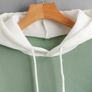 เสื้อฮู้ดดี้สีเขียวขาวคุณภาพสูง  แบบมีโลโก้สั่งทำได้  เสื้อฮู้ดดี้แบบสวมหัว  ผ้าฝ้ายฟลีซ  สำหรับทุกเพศ  สไตล์ลำลองแนวสตรีทแวร์ - Product Image 3