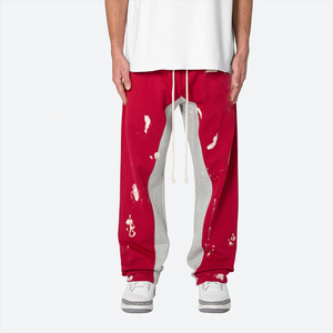 Wholesale Hip Hop Cartoon Lined Washed Custom Logo Sweatpants <b>Baggy</b> Blank Cotton Fleece <b>Mens</b> Sweatpants - Product Image 6