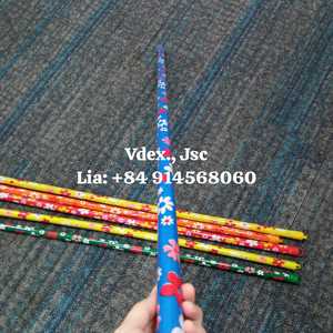 Colorful PVC-Coated <b>Wooden</b> Broom <b>Stick</b> With Italian Mexican Thread Long Short Cable Available Cleaning Use Mop Home Household - Product Image 3