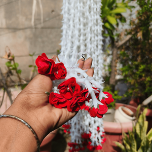 Blanc et Rose belles guirlandes grande Rose fleur guirlande à la main écologique suspendu pour mariage, fête, Haldi, Mehendi, décor - Product Image 2