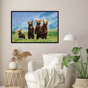 Modern Style Bear Cubs <b>Poster</b> Made of Paper for Wall Decor - Product Image 2