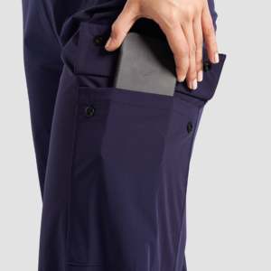 Pantalon cargo pour femme, style urbain, Flex Gear, bleu marine, coupe droite, respirant, avec taille élastique, taille haute et basse, taille XL - Product Image 5
