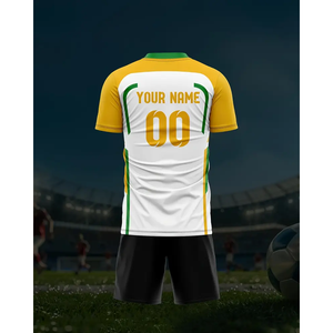 Camiseta de Fútbol Americano Amarilla, Corte Automatizado, Personalizable con Nombre y Número, Cómoda y Transpirable para Hombre - Product Image 5