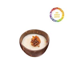 Cuenco de vela de cáscara de coco de alta calidad de Vietnam, soporte decorativo al por mayor para diseño de interiores y ambiente relajante - Product Image 2