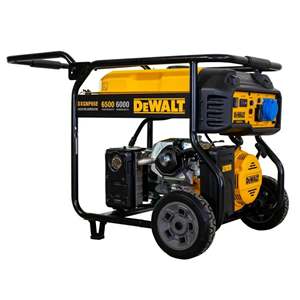Générateur à châssis ouvert à essence DEWALT DXGNP651E 6,5 kW, démarrage automatique, moteur monocylindre 4 temps 420 cm³, 380 V 60 Hz, courant continu - Product Image 1