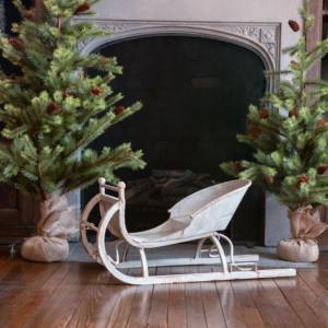 <b>Top</b> Selling <b>Festive</b> Session Christmas Sleigh Large Size <b>White</b> Color Christmas Supplies Decor - Product Image 1