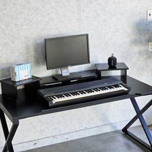 StudioDesk SD68018 X-Leg Computer <b>Desk</b> with Rubber Wood Finish - Product Image 3