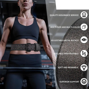 Leather Fitness Wear Glitter Belt Levantamiento de pesas Anime Glitter Prong Belts Custom Anime Leather Belt - Product Image 5