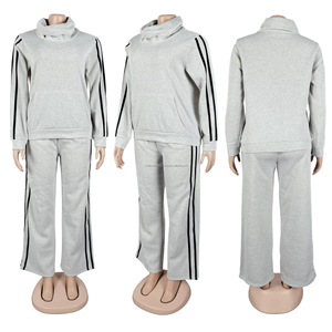 Nouvelle tendance 2025 pull à col rond avec poche motif solide sweat d'hiver deux pièces ensemble survêtements décontracté maternité - Product Image 2