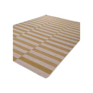 Alhambra Gold Flat Weave Wool <b>Rugs</b> Handmade Striped Rectangle Jute <b>Rugs</b> for Home for Bedroom Living Room Hallway-Dwrm-176 - Product Image 2