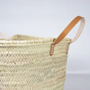 Bolso con cesta de cuero Ir a la playa Logotipo personalizado aceptable OEM en fábrica de Vietnam Artesanía hecha a mano HNH - Product Image 6