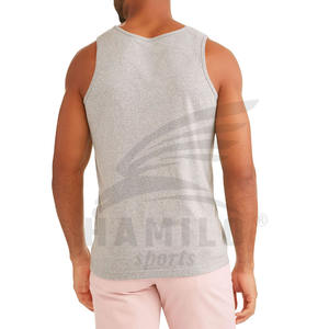 Camiseta sin mangas corta para gimnasio, camiseta sin mangas deportiva de verano para hombre, logotipo personalizado, diseño informal de malla transpirable, venta al por mayor, opciones OEM - Product Image 6