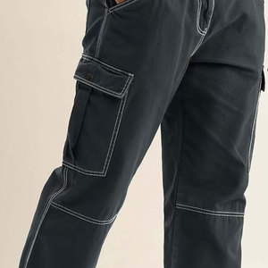 Algodón hecho Venta caliente Nuevo artículo fresco Pantalones cargo Elegante desgaste Bolsillo Diseño Pantalones cargo de cintura alta - Product Image 6