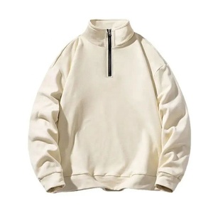 Sweat-shirts d'hiver pour hommes à demi-zip, design et logo personnalisés, coupe classique, pull-over avec poche, tissu polaire de haute qualité, fabriqué au Pakistan - Product Image 6