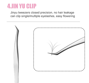 ชุดเครื่องมือความงาม4ชิ้นคุณภาพสูงสำหรับการต่อขนตาแหนบเหล็กพร้อมโลโก้ตามสั่ง - Product Image 5