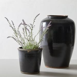 Poterie en céramique rustique texturée en argile indienne, Vintage, décoration de maison, Vase en terre cuite rétro de ferme - Product Image 2