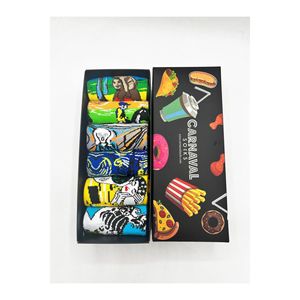 6-Piece Breathable Nylon Art Painting Patterned <b>Sock</b> Set Custom Logo <b>Cute</b> Print Design Crew Length for Boys for Daily Use Spring - Product Image 1