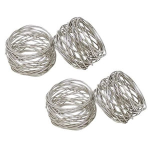 Servilletero de plata de diseño moderno al por mayor, servilletero de boda, ajuste de mesa de Navidad, servilletero, corbata de tejido a buen precio - Product Image 1