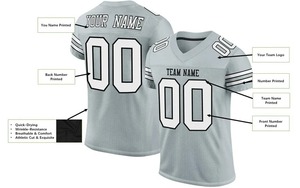 Camiseta de fútbol de serie gris personalizada Unisex, camisetas atléticas de manga corta, ropa de fútbol de equipo cosido para hombres - Product Image 6