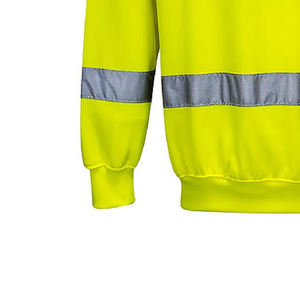 Ropa de trabajo de invierno de alta visibilidad de manga larga para hombre, sudaderas de estilo de Jersey, sudadera reflectante de manga larga - Product Image 6