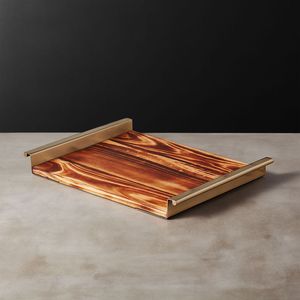Reclaimed wood serving tray eco conscious design rustic appeal sustainable lifestyle <b>kitchen</b> <b>decor</b> functional usage - Product Image 2