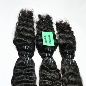 Paquetes de cabello virgen barato crudo alineado con cutícula 100% al por mayor Proveedor de cabello humano ondulado rizado negro Cabello humano indio sin procesar - Product Image 5