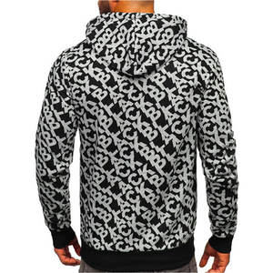Sudadera con Capucha Negra y Gris para Hombre, Otoño, 100% Poliéster, Ecológica y Transpirable - Product Image 3