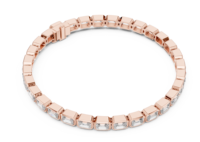 Bracelet en or blanc 18 carats avec diamants taille émeraude 6.5 VS1 Clarity HPHT Certified Luxury Jewelry for Women