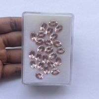 8mm 10mm 12mm Naturel Rose Pêche Morganite Pierre Facettes Coupe Ovale Calibré Pierres Précieuses Lâches Fine Jewelry Making Stones Real