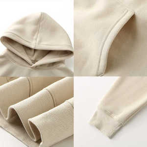 Sudaderas con capucha de lana personalizadas de alta calidad, Sudadera con capucha extragrande de algodón con hombros caídos para hombre - Product Image 5
