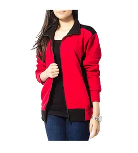 高品质红色连帽衫女式运动服套头衫女式素色定制运动衫毛坯NAF Eng