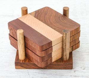 NEW LATEST HANDMADE DESIGN IN METAL WOOD COASTER IN NEW LOOK WOOD COASTER IN NEW DESIGN IN WHOLESALE RATE - Product Image 3