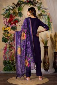 Nouveauté Salwar Kameez prêt-à-porter pour femmes, costume en soie Marina avec pantalon brodé et dupatta fantaisie, taille M à 3XL, qualité d'exportation - Product Image 5
