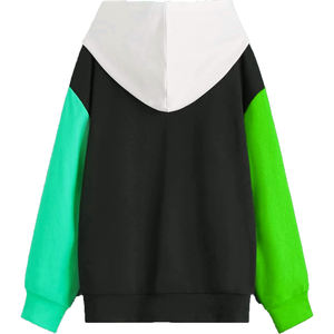 Sudadera con capucha para hombre con hombros caídos, bolsillo de bloque de Color, logotipo personalizado bordado, de felpa francesa, de gran tamaño, 100% algodón, impermeable, transpirable - Product Image 5