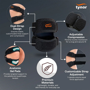 Support de genou double patellaire OEM avec sangle élastique réglable et tissu doux et respirant pour l'entraînement sportif, la gym et les activités de plein air - Product Image 4