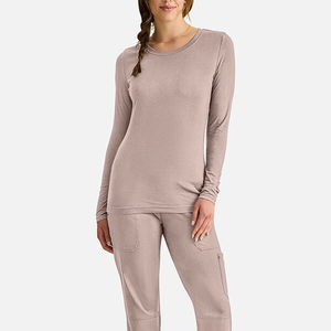 Chemises de travail à manches longues respirantes et confortables avec poignets pour les pouces, pour infirmières, hôpitaux, yoga, séchage rapide, super extensibles, sous-vêtements de travail - Product Image 1