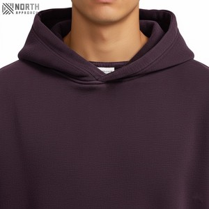 Sweat-shirt à capuche pour homme en polaire polyester/coton délavé à l'acide, 180 g/m², respirant, séchage rapide, avec poche, lourd, personnalisable - Product Image 5