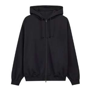 2025 Manufacturer Men Reverse Weave Hoodie Contrast Cotton Fleece Blank <b>Zip</b> Up <b>Stitch</b> Custom Reversible Hoodie - Product Image 4