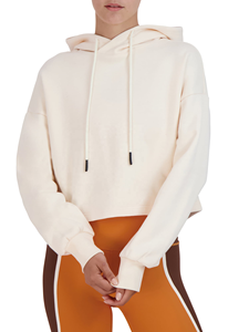 Pull à capuche court décontracté pour femme, Streetwear de couleur unie, nouvelle collection - Product Image 6