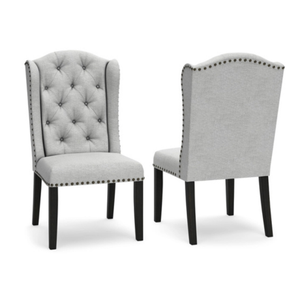 Silla de comedor Jeanette tapizada Wingback con detalles plisados teca caoba Suar uso de madera otros muebles de comedor 0912491 - Product Image 4