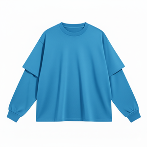 เสื้อยืดสีดำและสีขาว | สไตล์สตรีทแขนยาวทรงโอเวอร์ไซส์ - Product Image 4