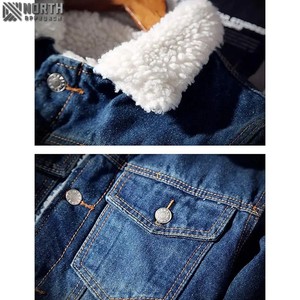 Chaqueta vaquera forrada de invierno para hombre, chaqueta cortavientos de camionero, Chaquetas vaqueras para hombre, abrigos, novedad - Product Image 6