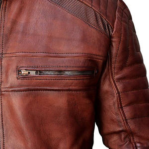 2025 chaqueta de invierno personalizada para hombre, lona de alta calidad, cuero, cuello levantado, mejor diseño, mangas completas, servicio OEM, nueva condición - Product Image 5