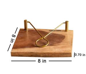 Porte-serviettes en bois d'acacia avec fermoir en métal Organisateur de mouchoirs de table rustique pour la cuisine, la salle à manger et le café - Product Image 4