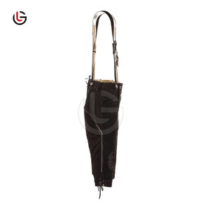 Pantalones Cortos Bávaros de Cuero Genuino 100% de Vaca GLOBAL LEATHER para Hombre, Transpirables, Casuales, con Patrón Liso y Cierre de Botón - Product Image 5